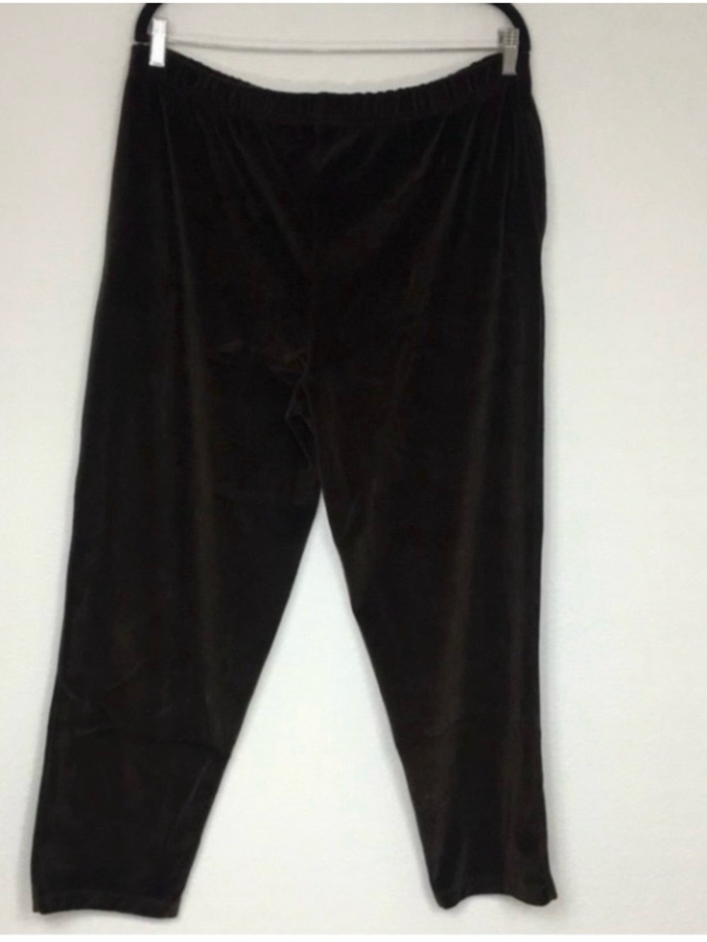 3/$25 Vintage Kelly Scott Women Brown Elastic Waist Velour Crop Sweatpant Size L